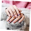 WOONEKY 8sheets Charming Heart Shaped Nail Decals Manicure Stickers for