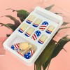Press on Nails Square Short Independence Day 24Pcs Glossy Full