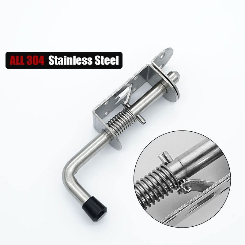 JQK Spring Loaded Latch Pin, 304 Stainless Steel Barrel Bolt