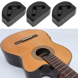 12Pcs 3-Hole Bridge Beads Classical Flamenco Guitar Beads for Acoustic Classical Guitar Nylon String Folk Guitar Ukulele Musical Instrument Accessories, Black