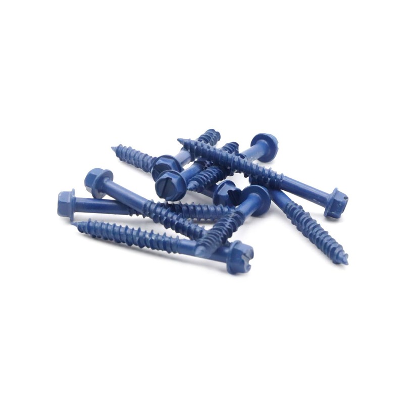 IMScrews 3/16 x 1-3/4" Slotted Hex Head Blue Concrete Screws