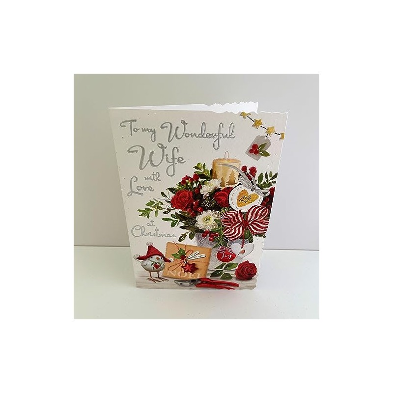 Jonny Javelin Wonderful Wife Love At Christmas Time Card Robin