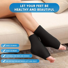 Techshining Ankle Foot Ice Pack Wrap for Injuries, Reusable Gel Ice Pack for Hot and Cold Therapies, Flexible Cold Pack for Achilles Tendonitis,Plantar Fasciitis,Swelling,Sprained,Post-Surgery Recovery