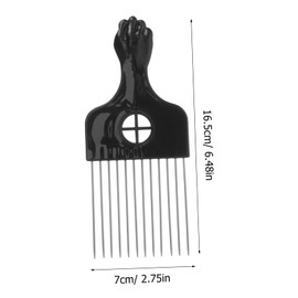 SAFIGLE 2pcs Afro Pick Combs for Thick Curly Hair Steel Needle Styling Tools for Men Women for Detangling Lifting and Shaping Natural Hair at Home Salon