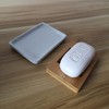 lofekea Ceramic Soap Dish Bamboo Soap Holder for Bathroom and