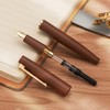 Jinhao 80 - Pluma estilográfica de fibra de carbono cepillada,