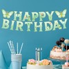 PLAP Happy Birthday Butterfly Banner Green Butterfly Birthday Party Decoration