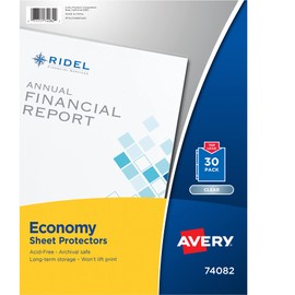 AVERY Economy Sheet Protectors, Acid Free, Pack of 30 (74082), Clear