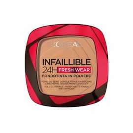 L'Oréal Paris Infaillible 24H Fresh Wear Makeup Powder 260 Golden Sun, Long Lasting & Matte Makeup Powder, Waterproof, Sweatproof, Up to 24H Hold