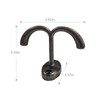 RFORPLY 6 Pcs Zinc Alloy Under Cabinet Hooks,Double Prong Drop