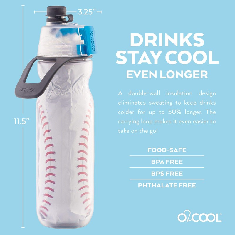 Mist N' Sip Insulated Water Misting Squeeze Bottle- 20 oz