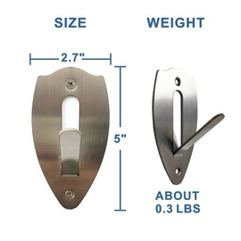 Hi Flame Skull Hook Trophy Mount Perfect Kit for Hanging and Mounting Taxidermy Deer Antlers and Other Skulls for Display Skull Hanger Stainless Steel (Pick of 3)