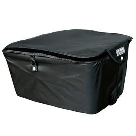 MARUTO BCR-2800 Bike Basket Cover, 2-Tier Zipper, Back Basket, Large Size, Black