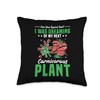 Venus Fly Trap Botanical Gardening Exotic Carnivorous Throw Pillow