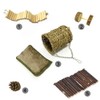 Ewolee Pack of 5 Hamster Bird Nest Natural Grass Tunnel