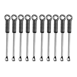 10 Pieces Stainless Steel Mini Spoon Micro Measuring Spoon Set for Salts, Spice, Kitchen Spoons, Black