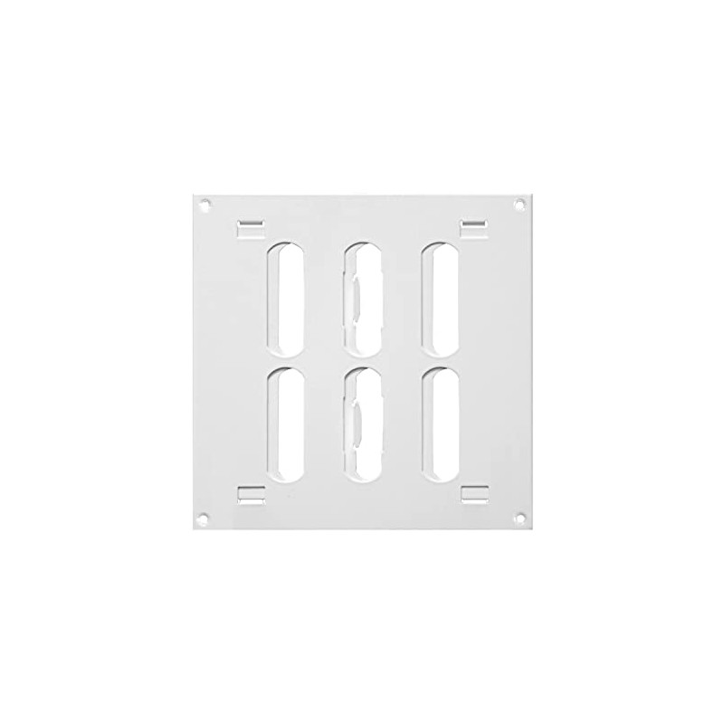 150x150mm (6x6") Sliding Grille Made of Sheet Steel, White Ventilation