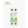 12V-110V DC Miniature Circuit Breaker, 10 Amp 2 Pole Battery
