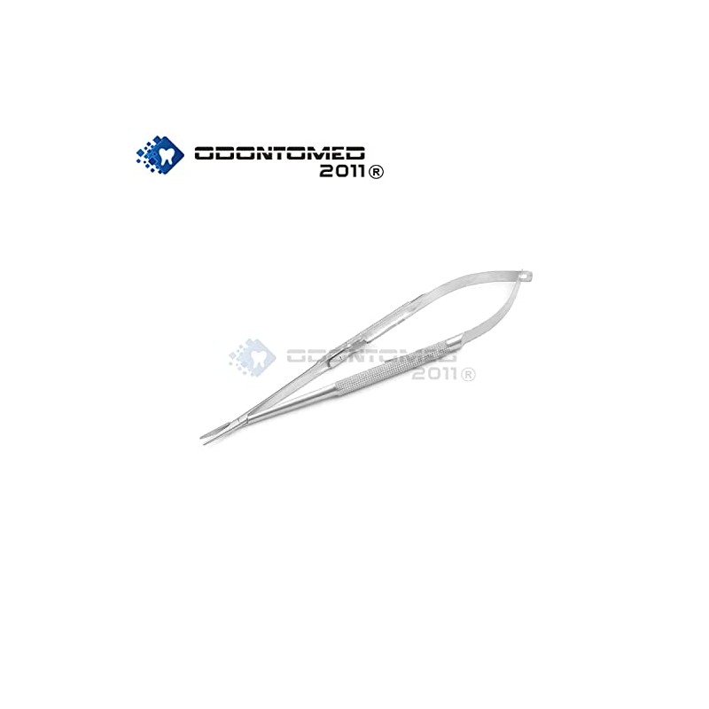 OdontoMed2011 Castroviejo Needle Holder 9" Straight with Lock Round Handle