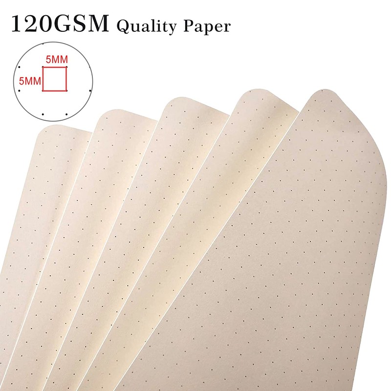 RETTACY A5 Dotted Notebook 2 Pack - Bullet Dot Grid