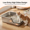 Stainless Steel Cat Litter Box, 17.5" L x 13.6" W