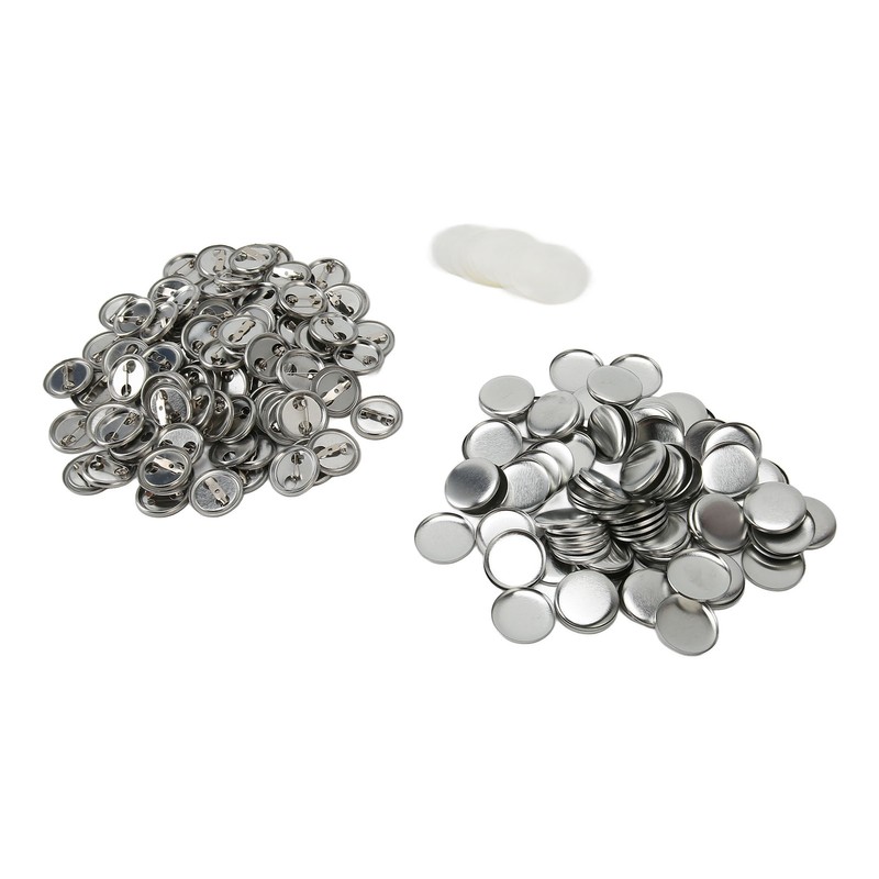 100 Sets Blank Button Badge Parts Set Round Shape Rust