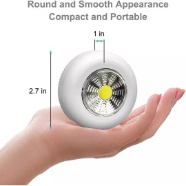 VICOX Cordless Battery Operated 6 Pack Push Lights Led Under Cabinet Tap Light