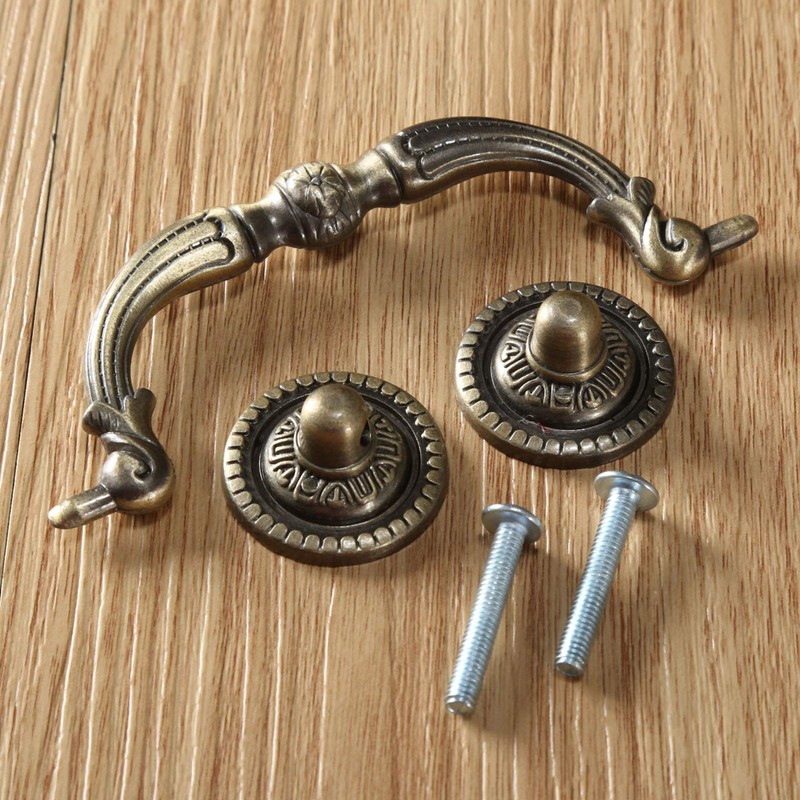 Mgoodoo Pack of 2 100 mm Antique Brass Cupboard Drawer