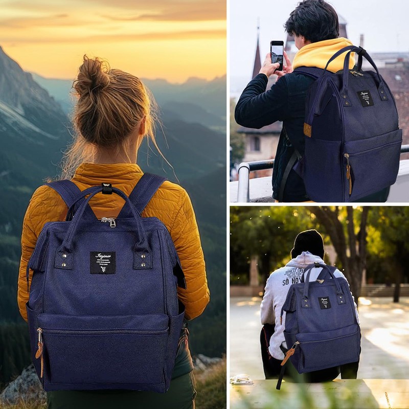 Backpack, Casual Daypack Splash Waterproof Nylon Unisex Large Capacity Laptop