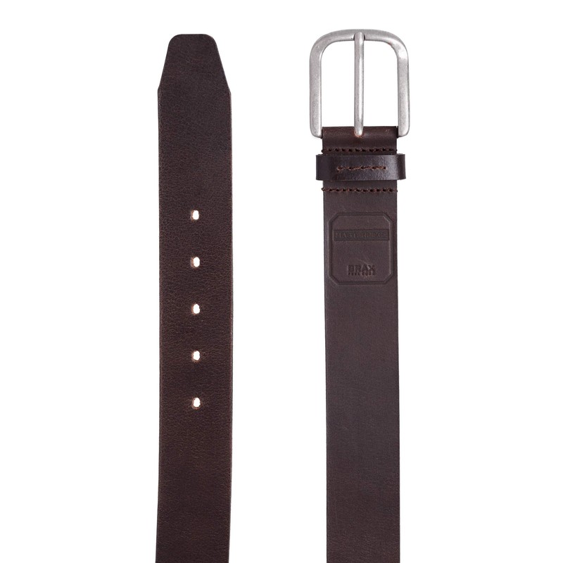 Brax Men's Masterpiece Belt, Plain Buffalo Leather with American Silver