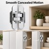 Invisible Door Hinges for Concealed Furniture Doors – Stainless Steel