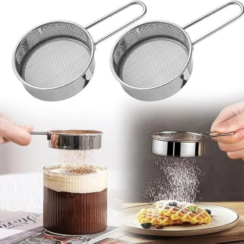 Flour Sifter, Strainer, 304 Stainless Steel, Flour, Bread Crumbs, Matcha