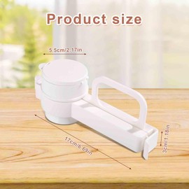 2pcs Food Bag Sealing Clip with Pour Spout, Great Bag Clips Food Bag Sealing Clips with Cap Food Storage Bag Sealing Clips Cap for Small Particle Food Liquid Flour Storage Organizer
