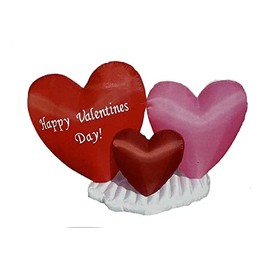 9' Air Blown Inflatable Valentines Day Heart Trio on Cloud Yard Decoration Y304