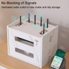 Wooden Router Shelf, Desktop WiFi Router Storage Box Modem Rack