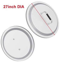 Stainless Steel Lid for Solo Stove Yukon, 27 Inch Fire Pit Cover Lid for Solo Stove & Other 27" Outdoor Fire Pits, Fire Pit Lid with Handle Camping Cover Stove Accessories