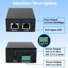 Industrial Gigabit PoE Splitter, Output DC 24V, Comply IEEE802.3af/at/bt 50W,