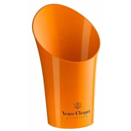 VEUVE CLICQUOT CHAMPAGNE 15" ORANGE ACRYLIC ICE BUCKET MAGNUM NEW