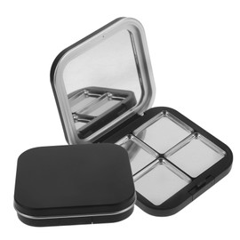 Gatuida 2pcs Black Empty Eyeshadow Organizer for Makeup Refillable Blush and Lipstick Storage