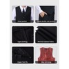 YuanLu 4 Piece Boys' Formal Suit Set with Black Vest
