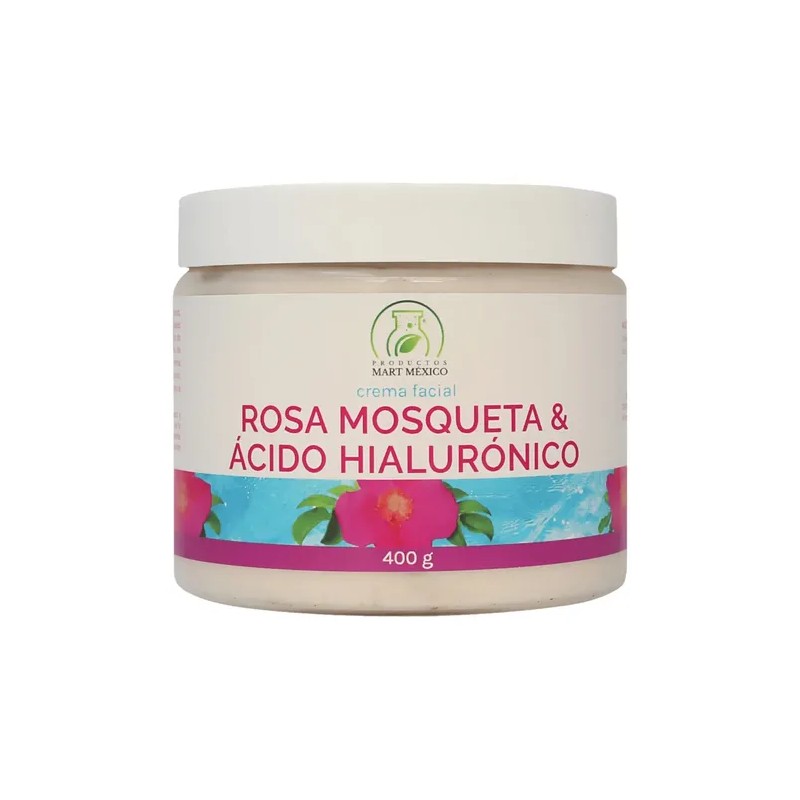 Crema Rosa Mosqueta Acido Hialurónico Facial 400 Grs Momento Aplicación