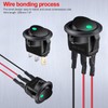 Twidec/8Pcs SPST Round Dot Rocker Toggle Switch Control For Car