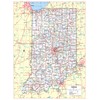 Indiana State wall map Large Print Poster 24"Wx32"H Paper