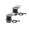 Link2Home 2 Pack Space Saver Grommet Socket with USB, 1