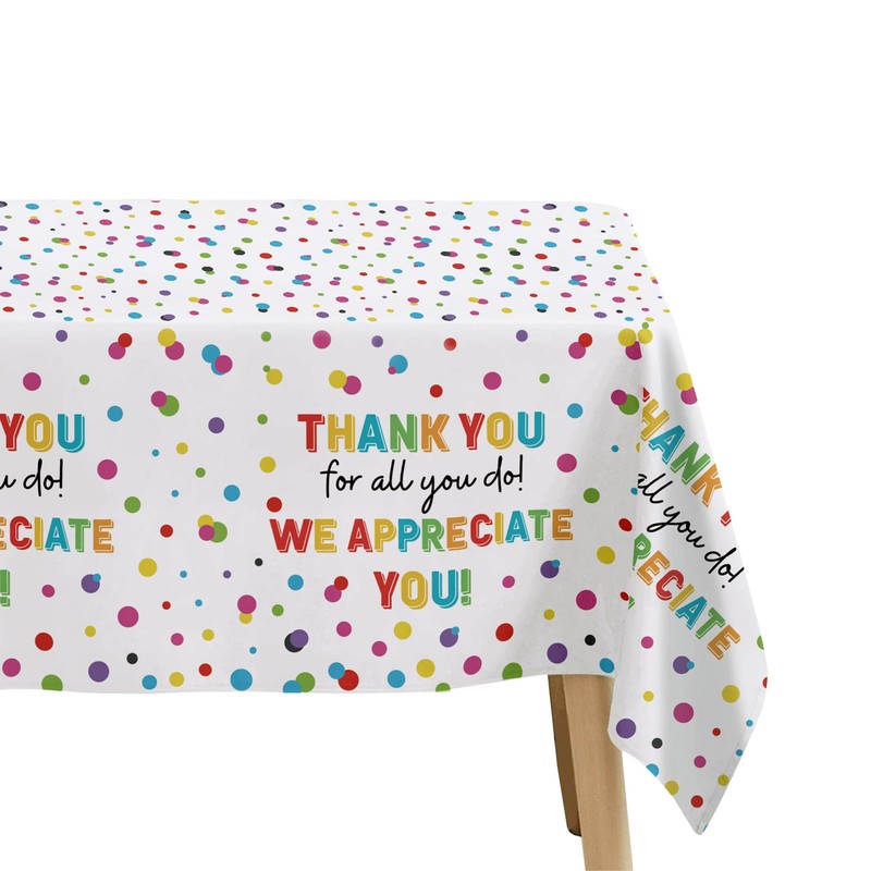 Suhelkit Thank You Decorations Table Cloth, We Appreciate You Table