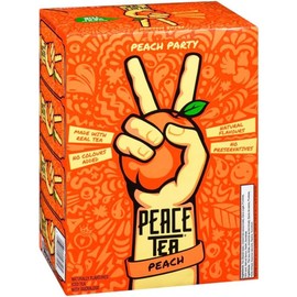 Peace Tea Iced Tea Peach Party Flavor Case of 12 Cans 11.5 oz Each