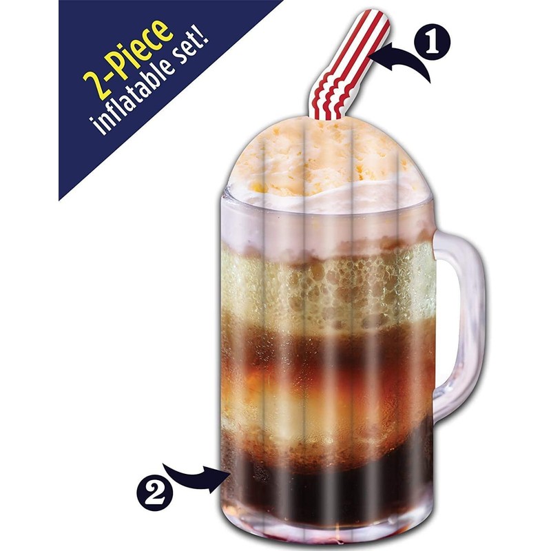 Root Beer Float and Noodle - Pool Float Tube, Inflatable