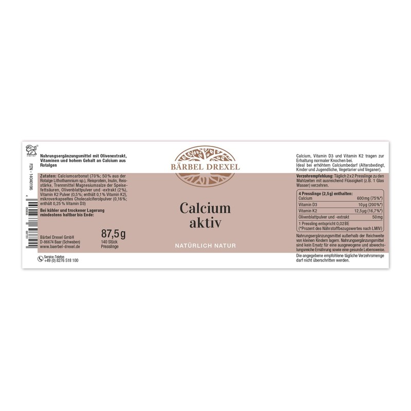 Calcium Tablets High Dose Vegan (Pack of 140) from Red