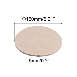 sourcing map Felt Furniture Pads, 150mm Dia Self-stick Non-slip Anti-scratch Round Felt Pads Cabinet Closet Feet Floor Protector Beige 2 Pads
