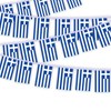 Pack of 30 Greece Flag Chain Flags, 10 Metres Greek